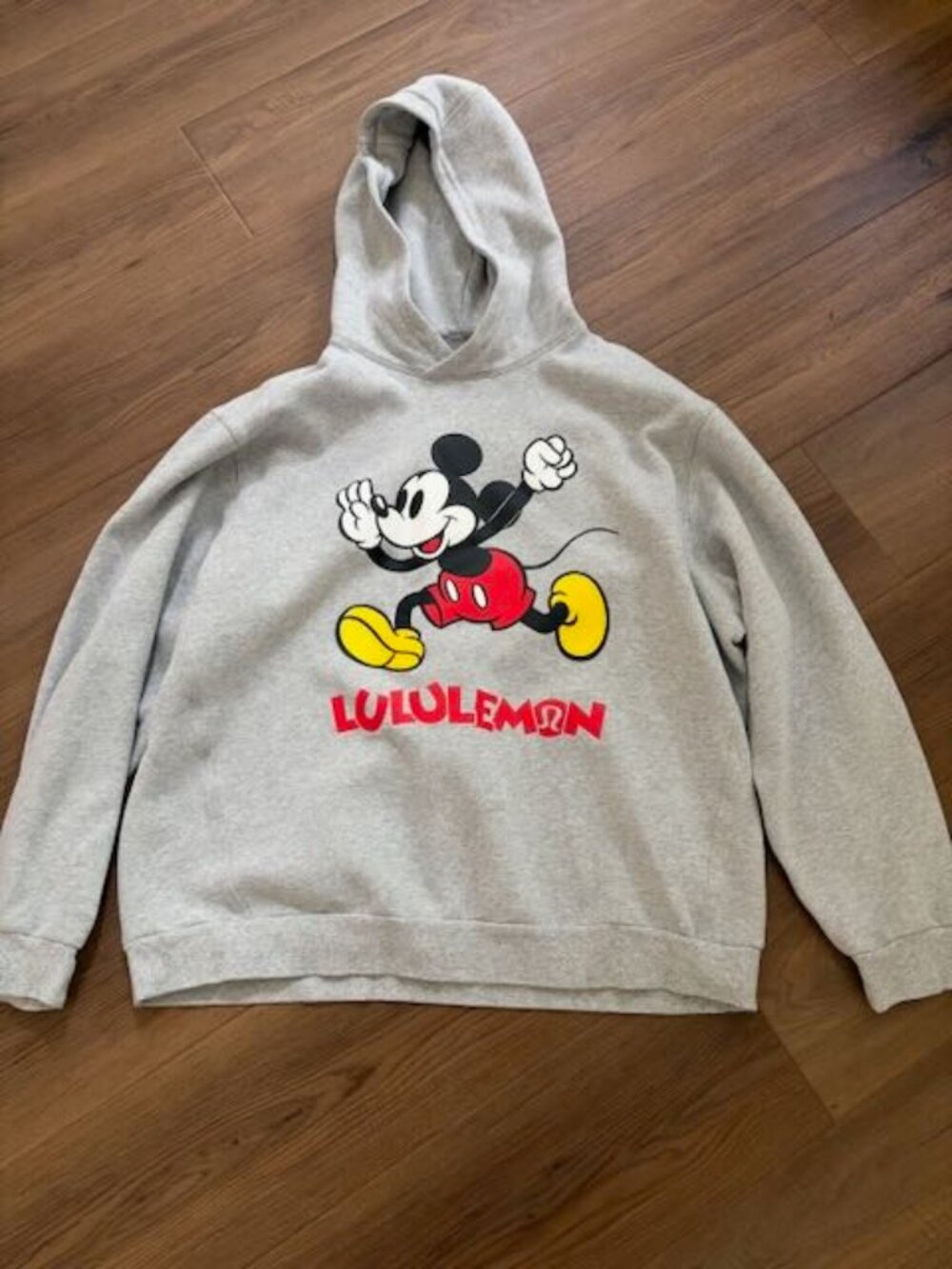 lululemon athletica Grey Mickey Graphic Hoodie with Red and Yellow Accents